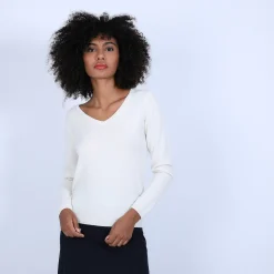 Maison Montagut Pull Col V En Cachemire - Bijou><noscript><img width=