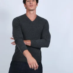 Maison Montagut Pull Col V En Cachemire - Benjamin><noscript><img width=