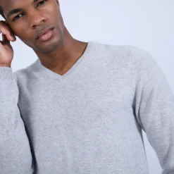 Maison Montagut Pull Col V En Cachemire - Benjamin><noscript><img width=