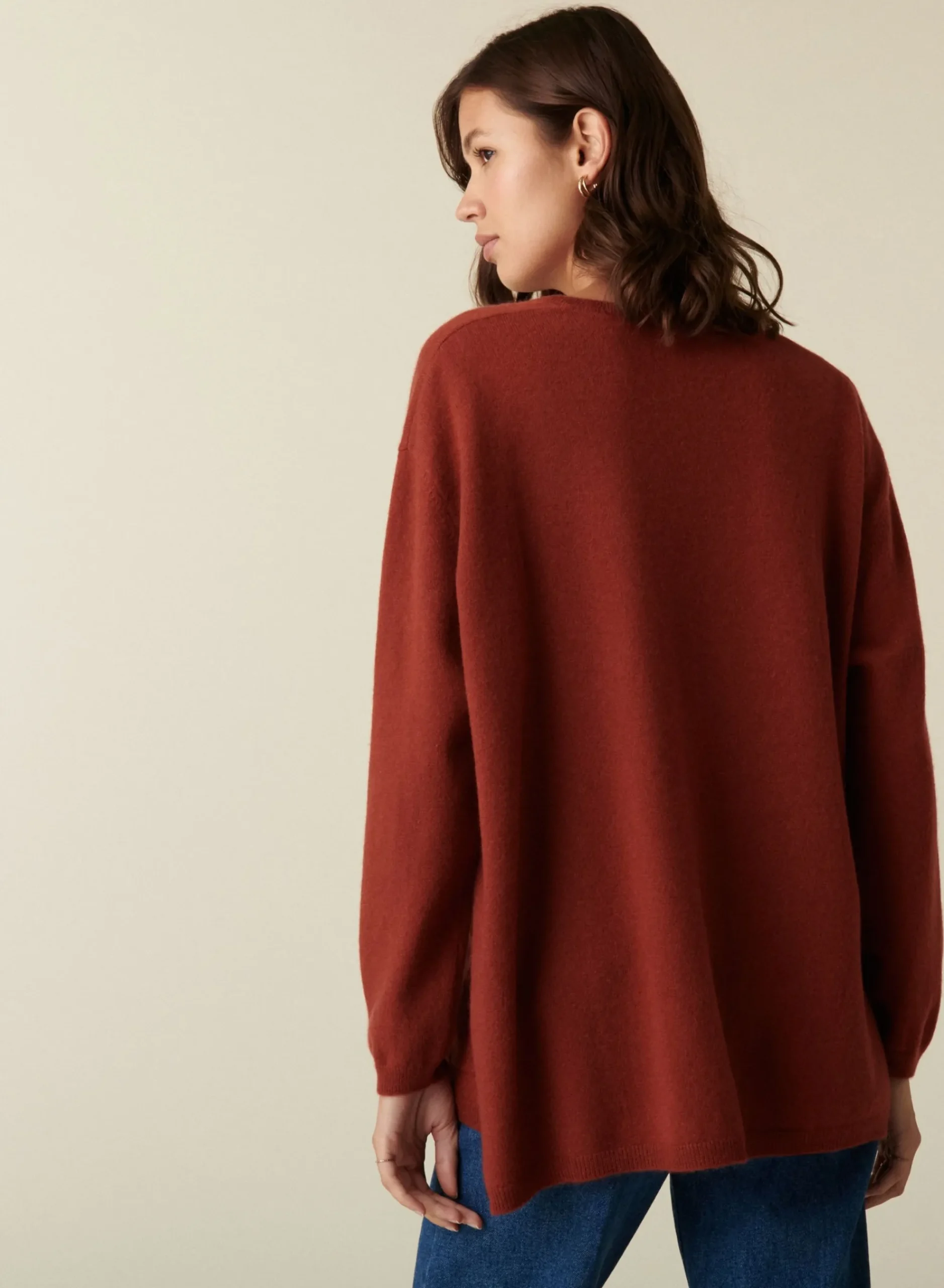 Maison Montagut Pull Col V En Cachemire A Fentes Cotes - Accacia>Femme Pulls