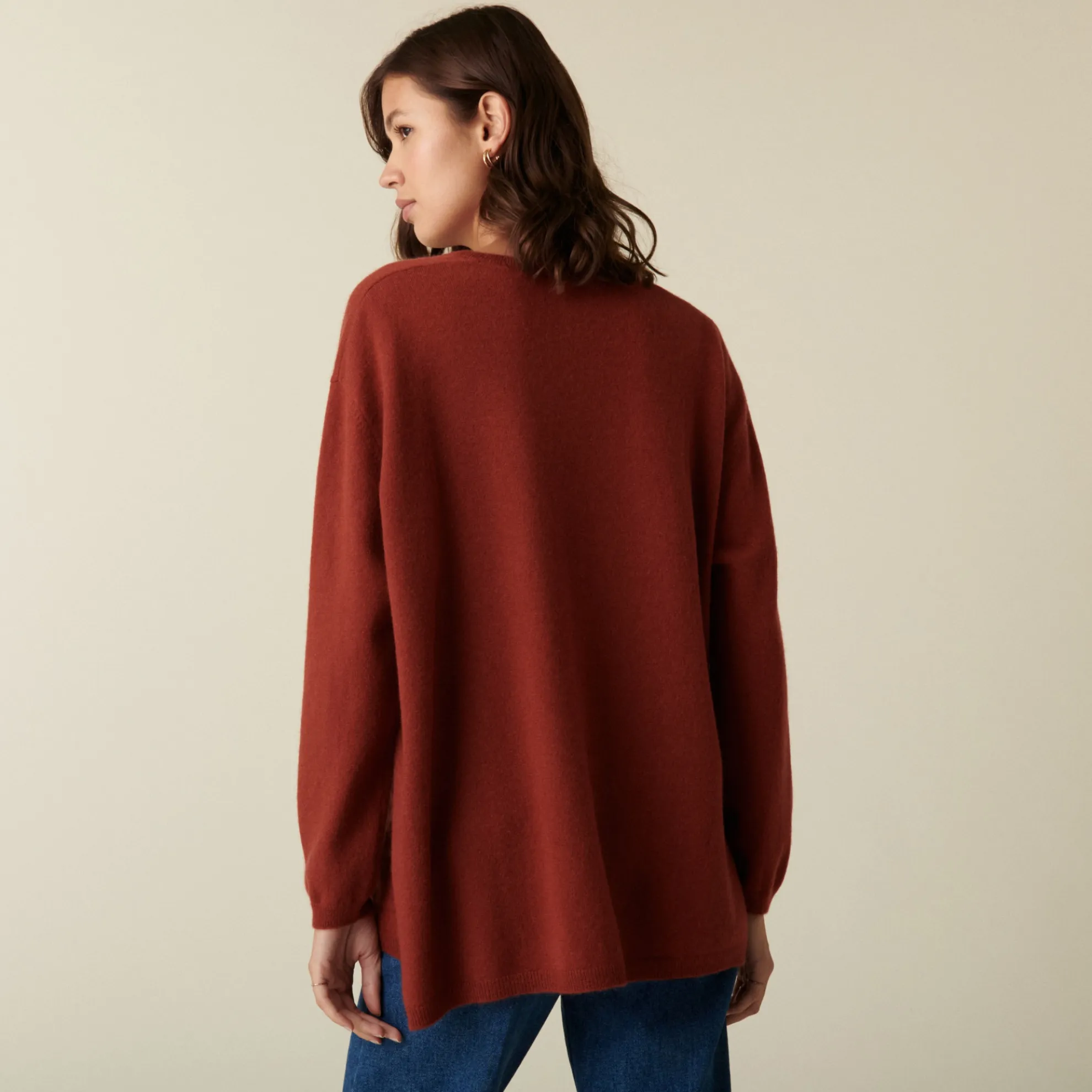 Maison Montagut Pull Col V En Cachemire A Fentes Cotes - Accacia>Femme Pulls