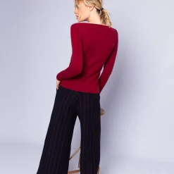 Maison Montagut Pull Col V En Cachemire Intemporel - Eniva><noscript><img width=