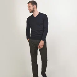 Maison Montagut Pull Col V En Coton Cachemire - Brent><noscript><img width=