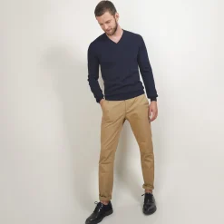 Maison Montagut Pull Col V En Coton Cachemire - Brent><noscript><img width=