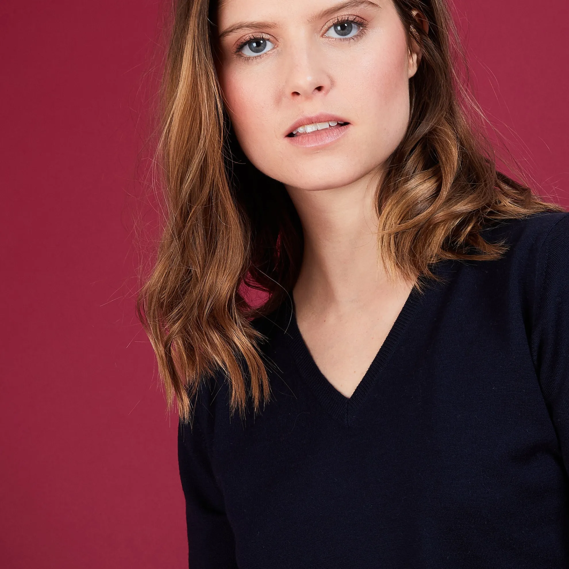 Maison Montagut Pull Col V En Laine - Baobab>Femme Pulls