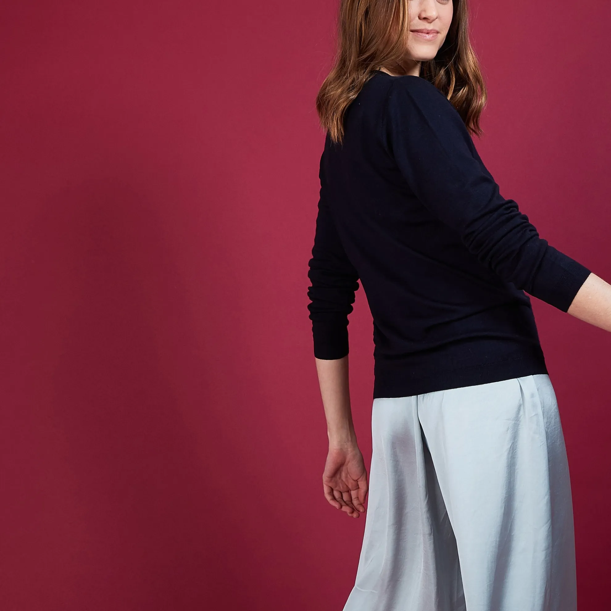 Maison Montagut Pull Col V En Laine - Baobab>Femme Pulls