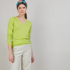 Maison Montagut Pull Col V En Laine - Baobab><noscript><img width=