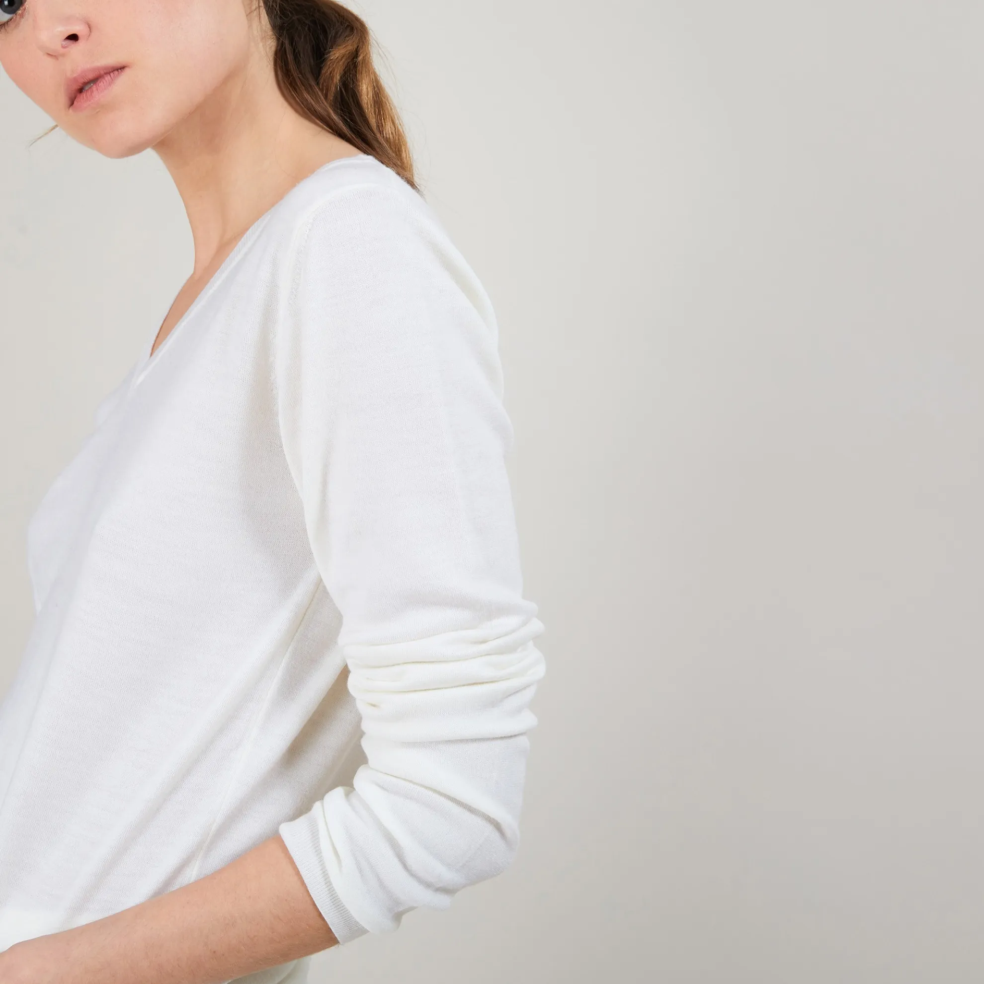 Maison Montagut Pull Col V En Laine - Baobab>Femme Pulls