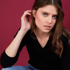 Maison Montagut Pull Col V En Laine - Baobab><noscript><img width=