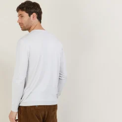 Maison Montagut Pull Col V En Laine Et Soie - Bessie><noscript><img width=