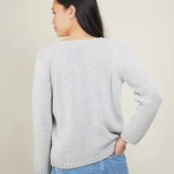 Maison Montagut Pull Col V En Laine Et Soie - Blovis><noscript><img width=