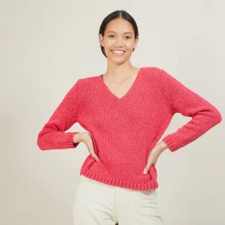 Maison Montagut Pull Col V En Laine Et Soie - Blovis><noscript><img width=