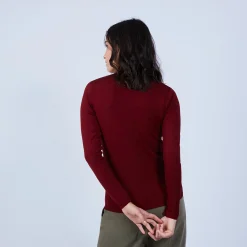 Maison Montagut Pull Col V En Laine Merinos - Bahia><noscript><img width=