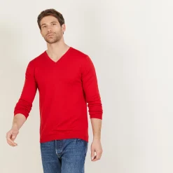 Maison Montagut Pull Col V En Laine Merinos - Bibiane><noscript><img width=