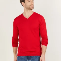 Maison Montagut Pull Col V En Laine Merinos - Bibiane><noscript><img width=