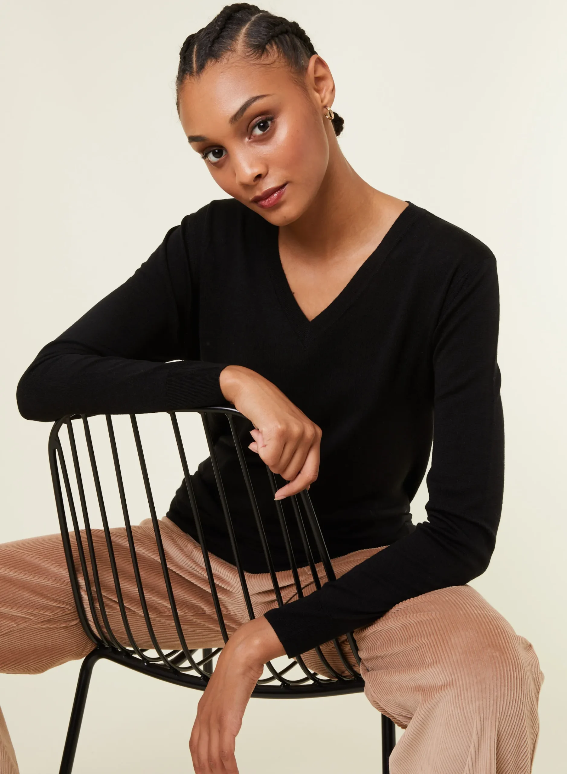 Maison Montagut Pull Col V En Laine Merinos - Arya>Femme Pulls