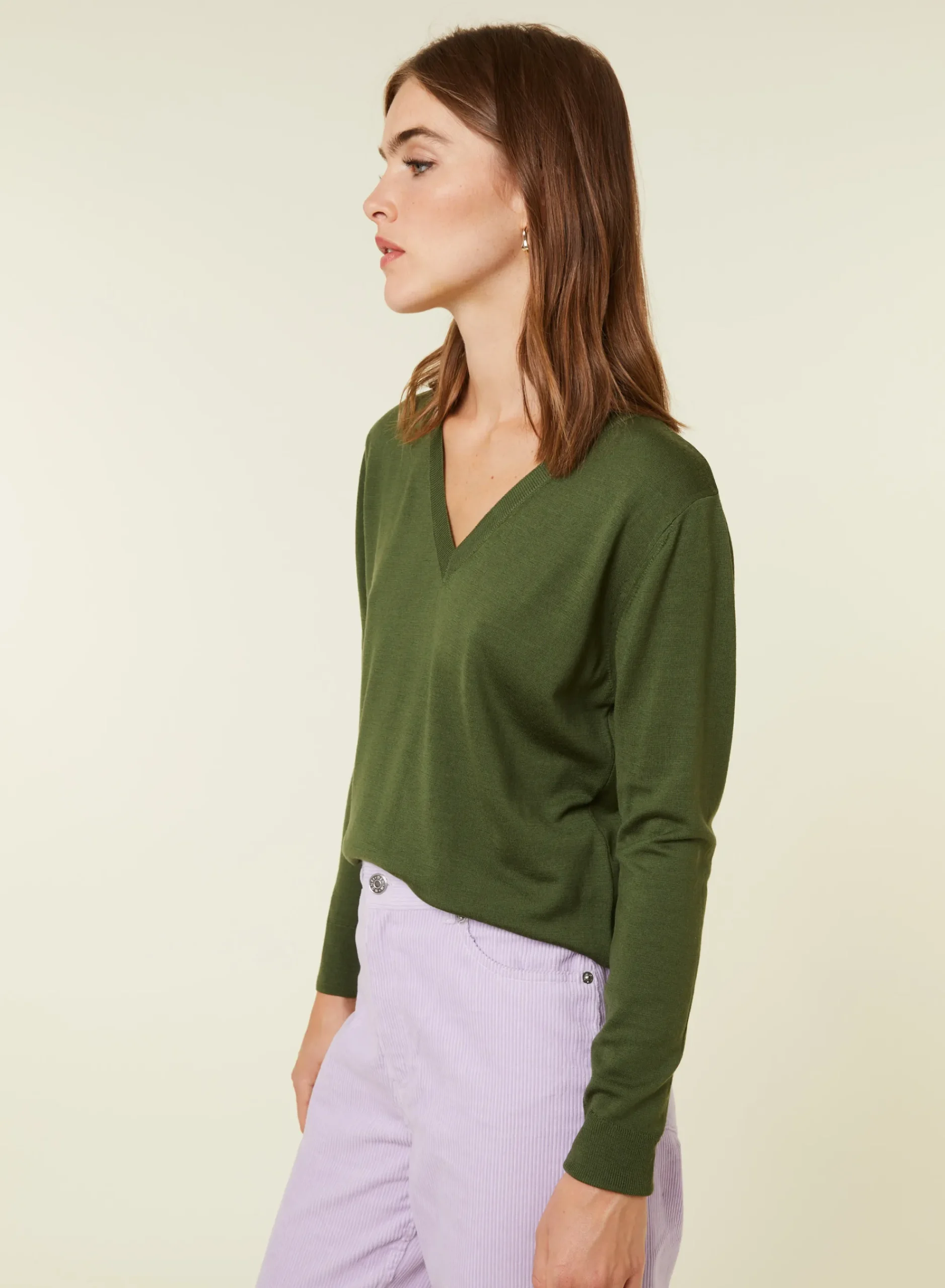 Maison Montagut Pull Col V En Laine Merinos - Arya>Femme Pulls