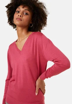 Maison Montagut Pull Col V En Laine Merinos - Arya><noscript><img width=