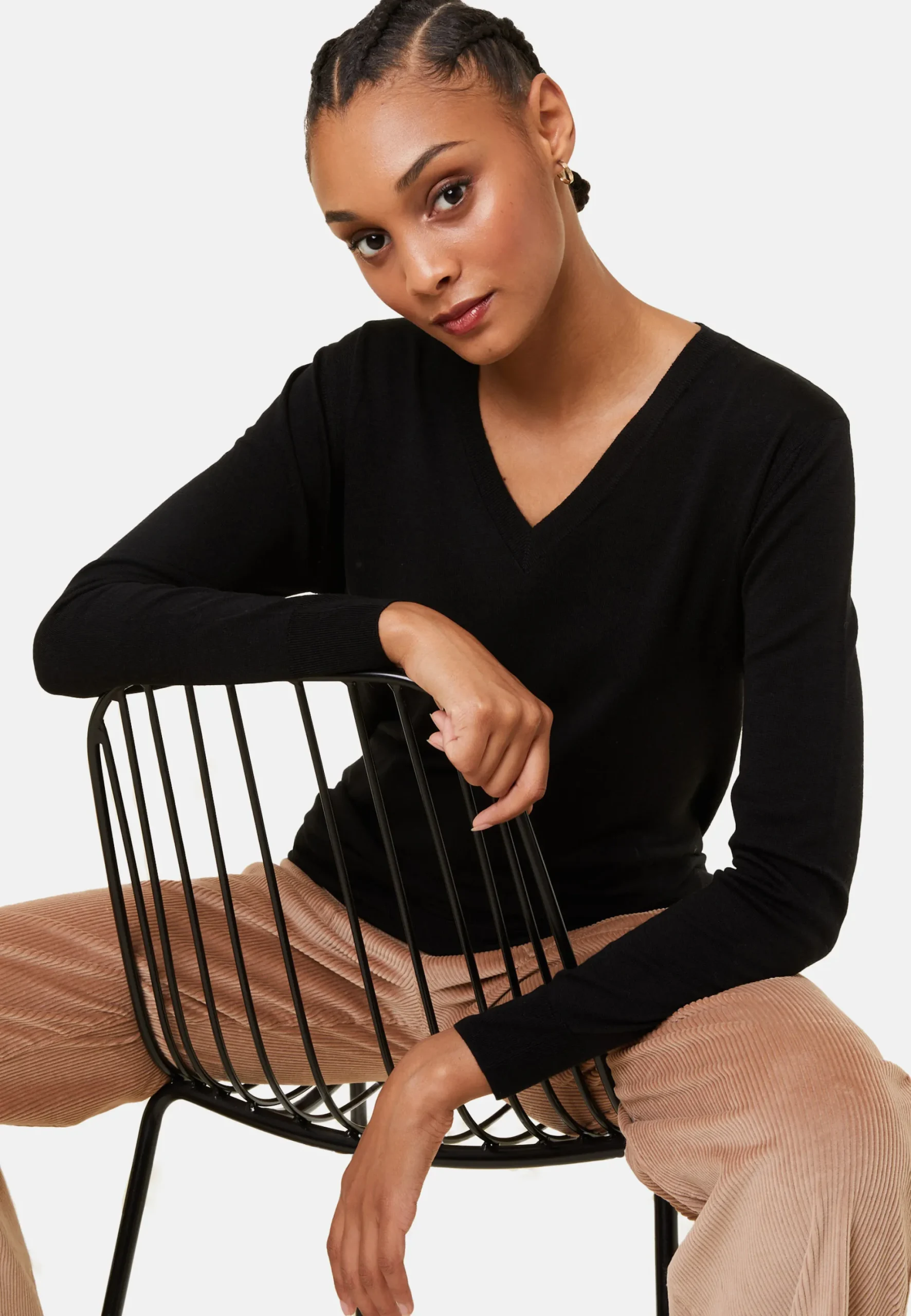 Maison Montagut Pull Col V En Laine Merinos - Arya>Femme Pulls