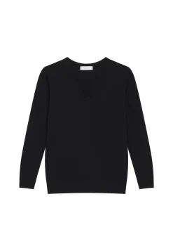 Maison Montagut Pull Col V En Laine Merinos - Arya><noscript><img width=