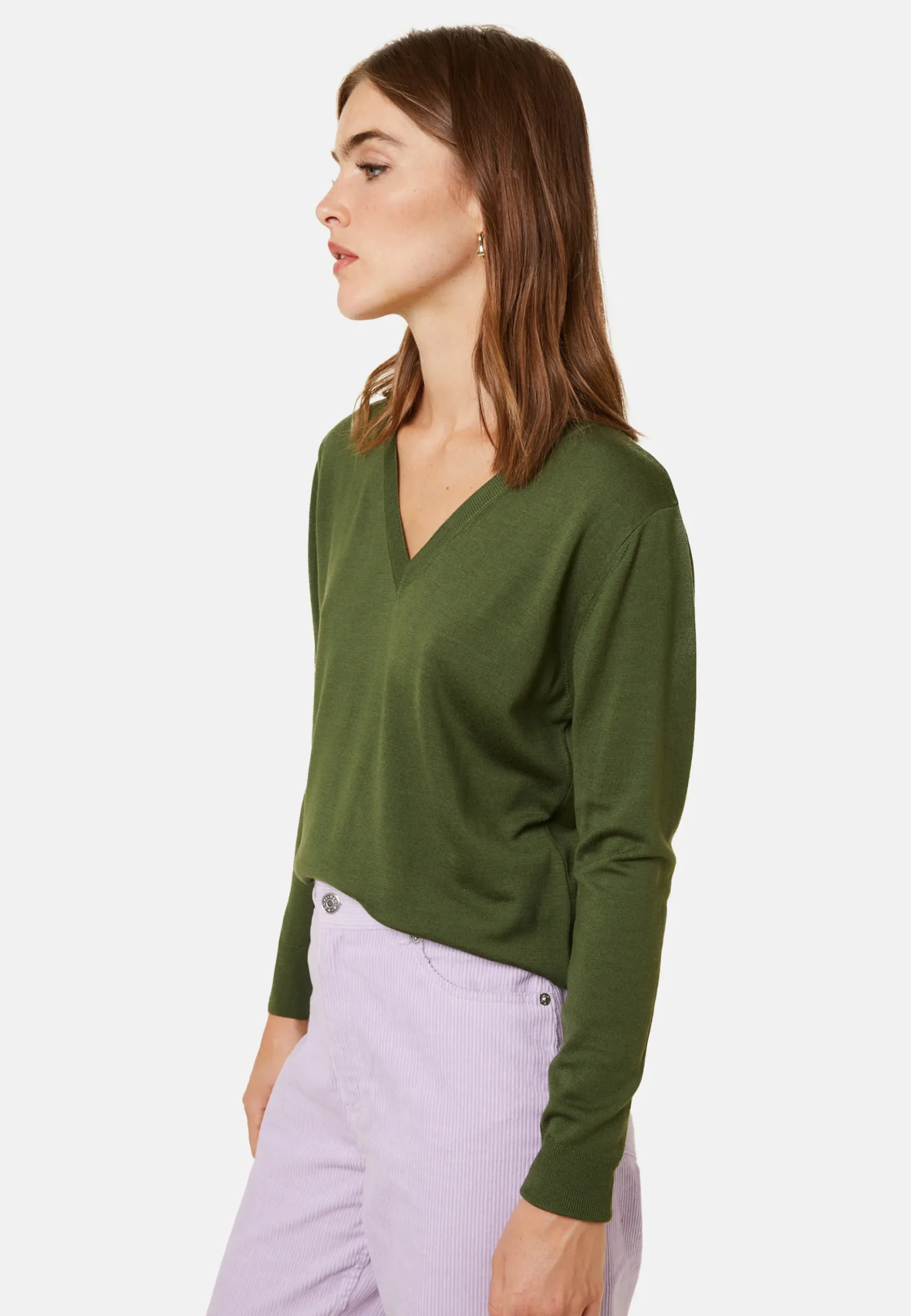 Maison Montagut Pull Col V En Laine Merinos - Arya>Femme Pulls