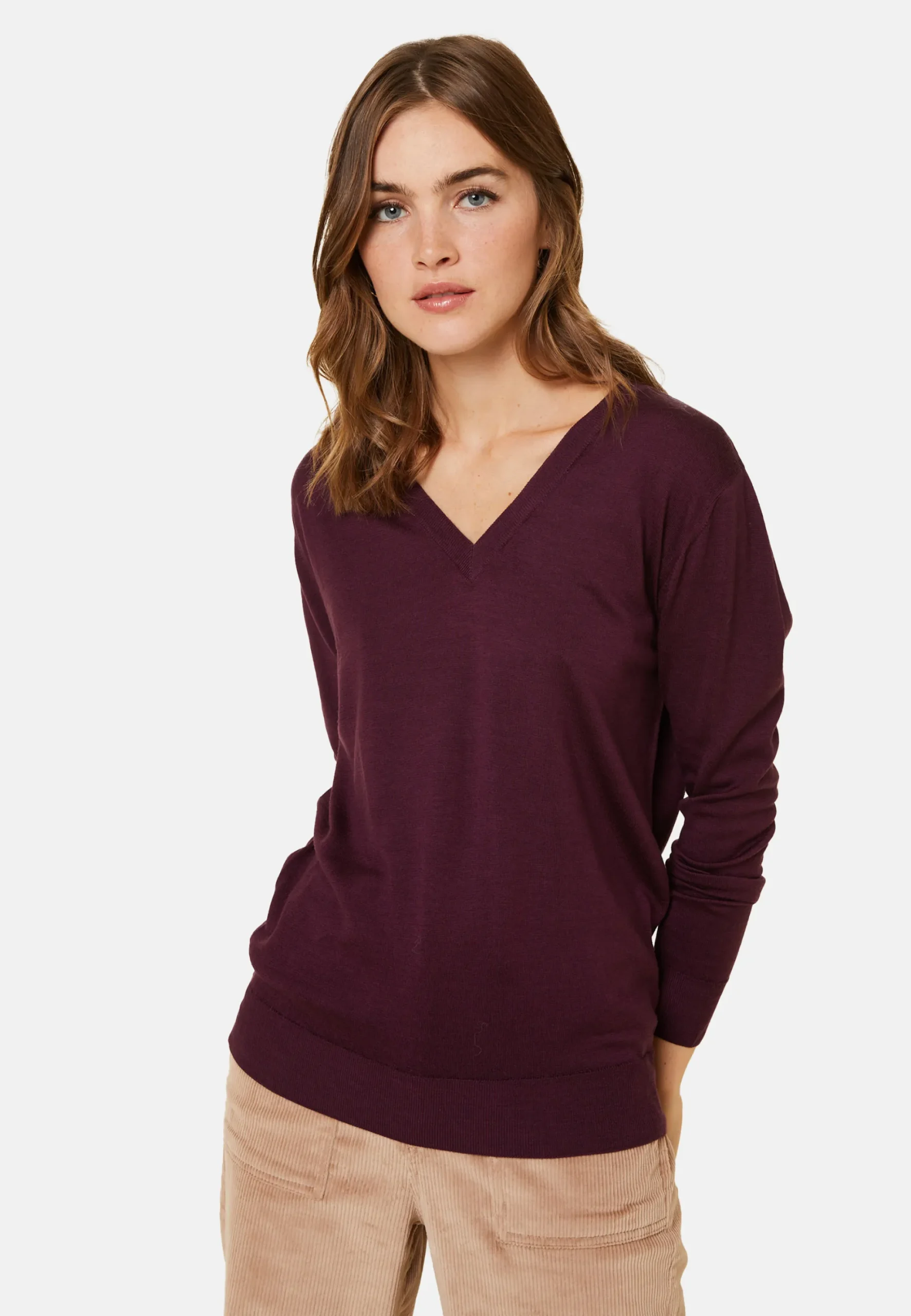 Maison Montagut Pull Col V En Laine Merinos - Arya>Femme Pulls