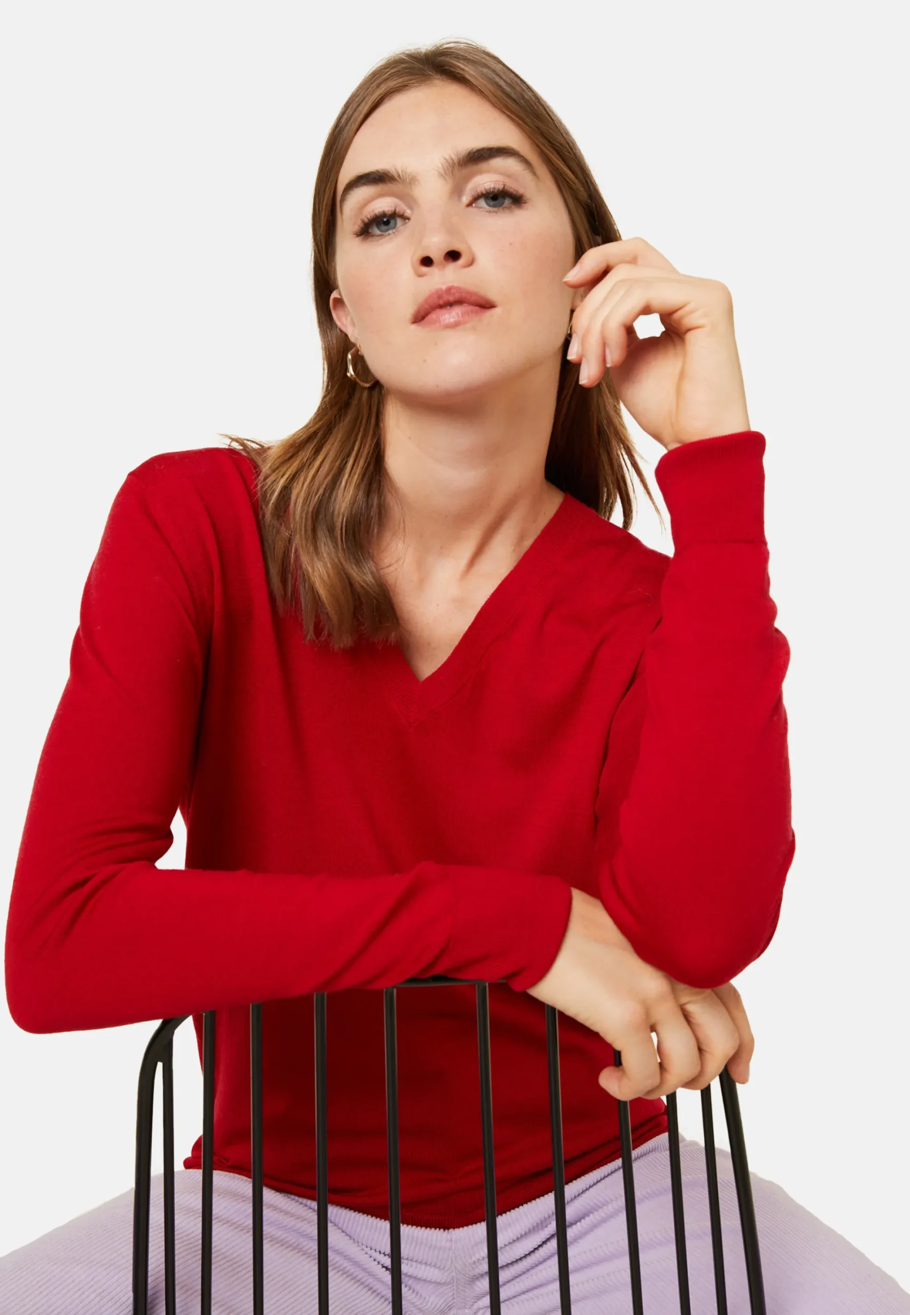 Maison Montagut Pull Col V En Laine Merinos - Arya>Femme Pulls