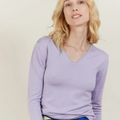 Maison Montagut Pull Col V En Laine Merinos - Gallieni><noscript><img width=