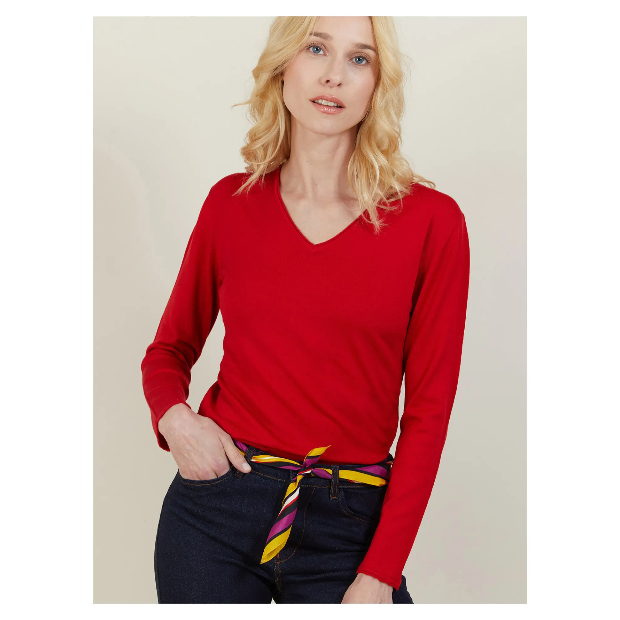 Maison Montagut Pull Col V En Laine Merinos - Gallieni>Femme Pulls