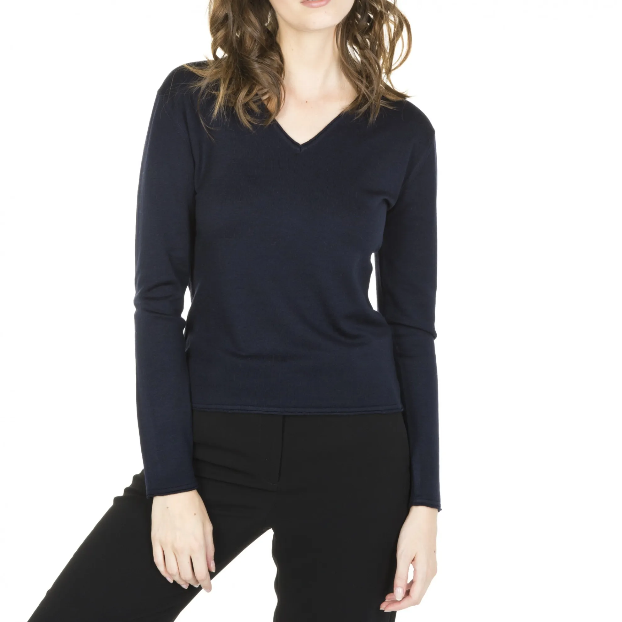 Maison Montagut Pull Col V En Laine Merinos - Gallieni>Femme Pulls