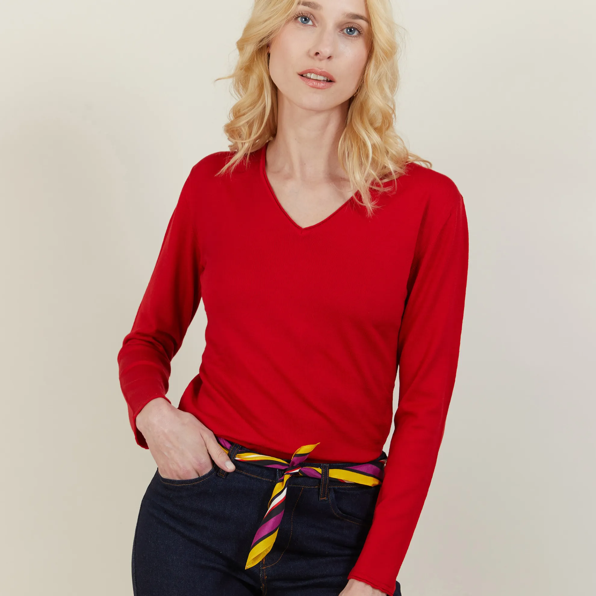 Maison Montagut Pull Col V En Laine Merinos - Gallieni>Femme Pulls