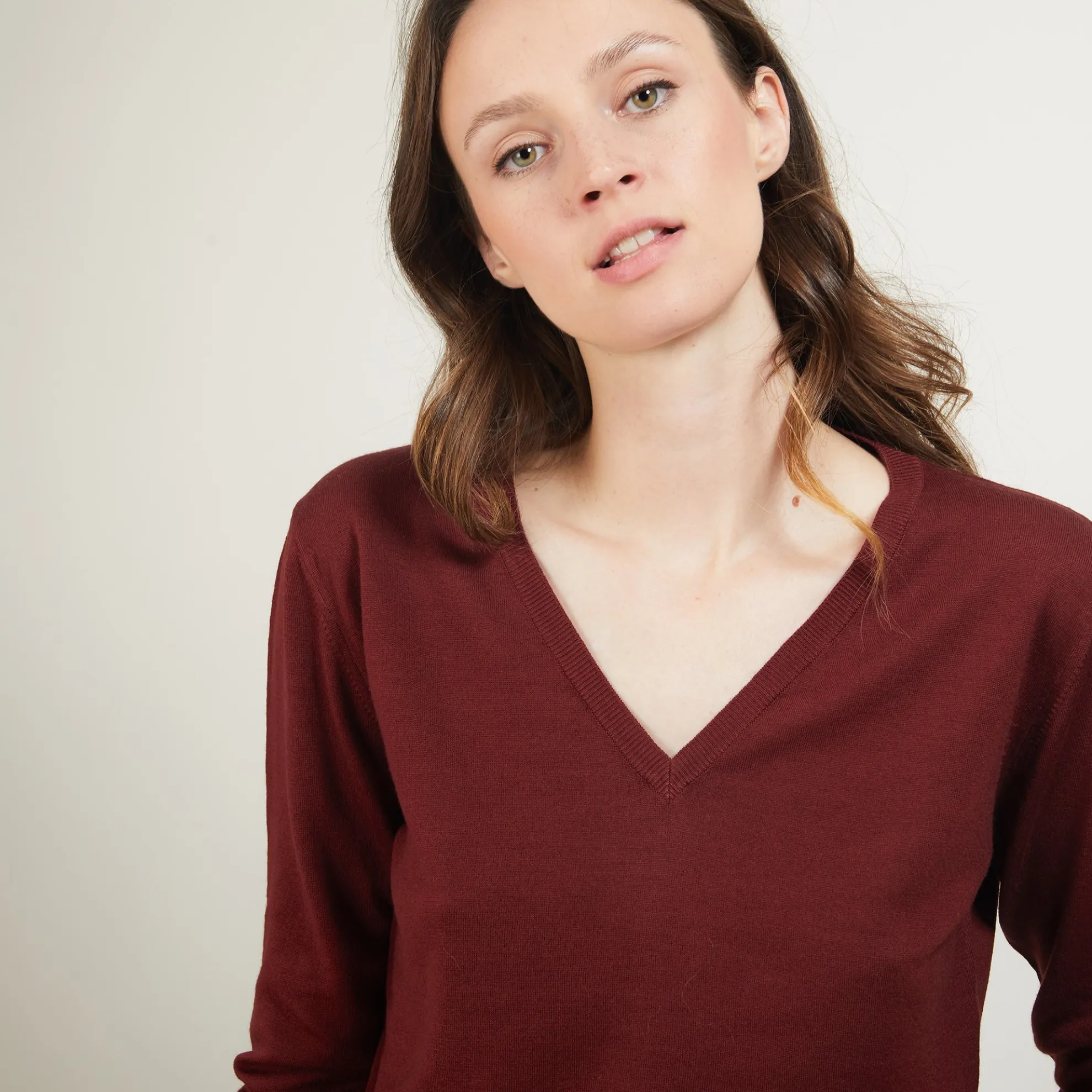 Maison Montagut Pull Col V En Laine Merinos - Boule>Femme Pulls