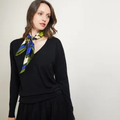 Maison Montagut Pull Col V En Laine Merinos - Boule><noscript><img width=