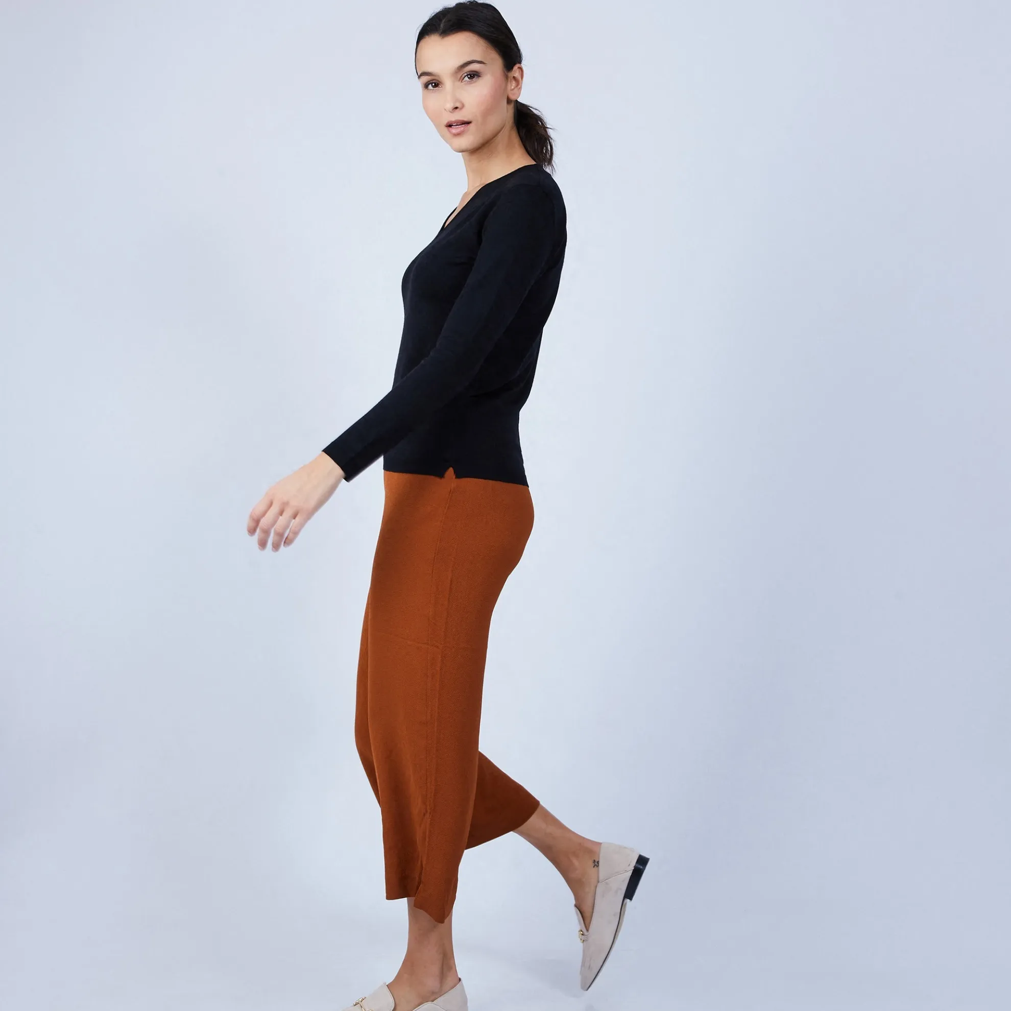 Maison Montagut Pull Col V En Laine Merinos - Barbara>Femme Pulls