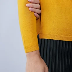 Maison Montagut Pull Col V En Laine Merinos - Barbara><noscript><img width=