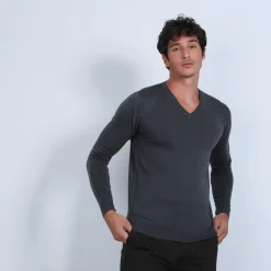 Maison Montagut Pull Col V En Laine Merinos - Badyss><noscript><img width=