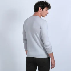 Maison Montagut Pull Col V En Laine Merinos - Badyss><noscript><img width=