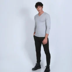 Maison Montagut Pull Col V En Laine Merinos - Badyss><noscript><img width=