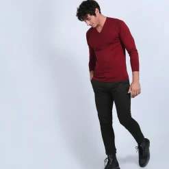 Maison Montagut Pull Col V En Laine Merinos - Badyss><noscript><img width=