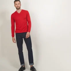 Maison Montagut Pull Col V En Laine Merinos - Badyss><noscript><img width=