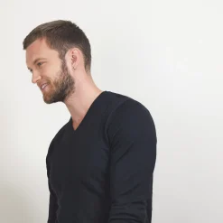 Maison Montagut Pull Col V En Laine Merinos - Badyss><noscript><img width=