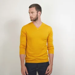 Maison Montagut Pull Col V En Laine Merinos - Badyss><noscript><img width=