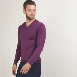 Maison Montagut Pull Col V En Laine Merinos - Badyss><noscript><img width=