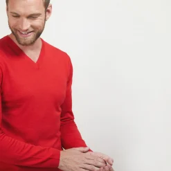 Maison Montagut Pull Col V En Laine Merinos - Badyss><noscript><img width=