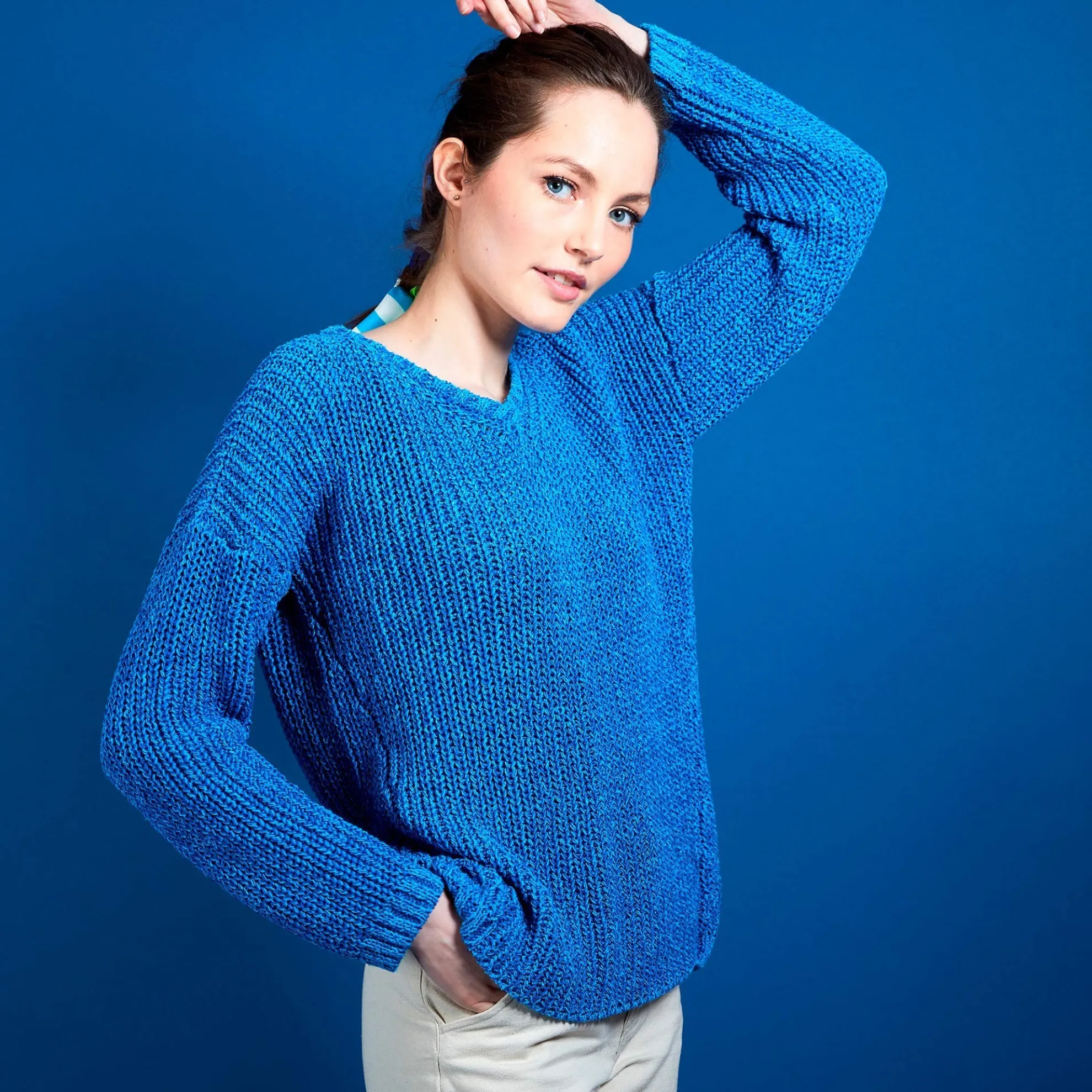 Maison Montagut Pull Col V En Maille Cotelee - Bulle>Femme Pulls