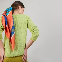 Maison Montagut Pull Col V En Soie Coton Et Laine - Blovis><noscript><img width=