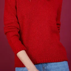 Maison Montagut Pull Col V En Soie Coton Et Laine - Blovis><noscript><img width=