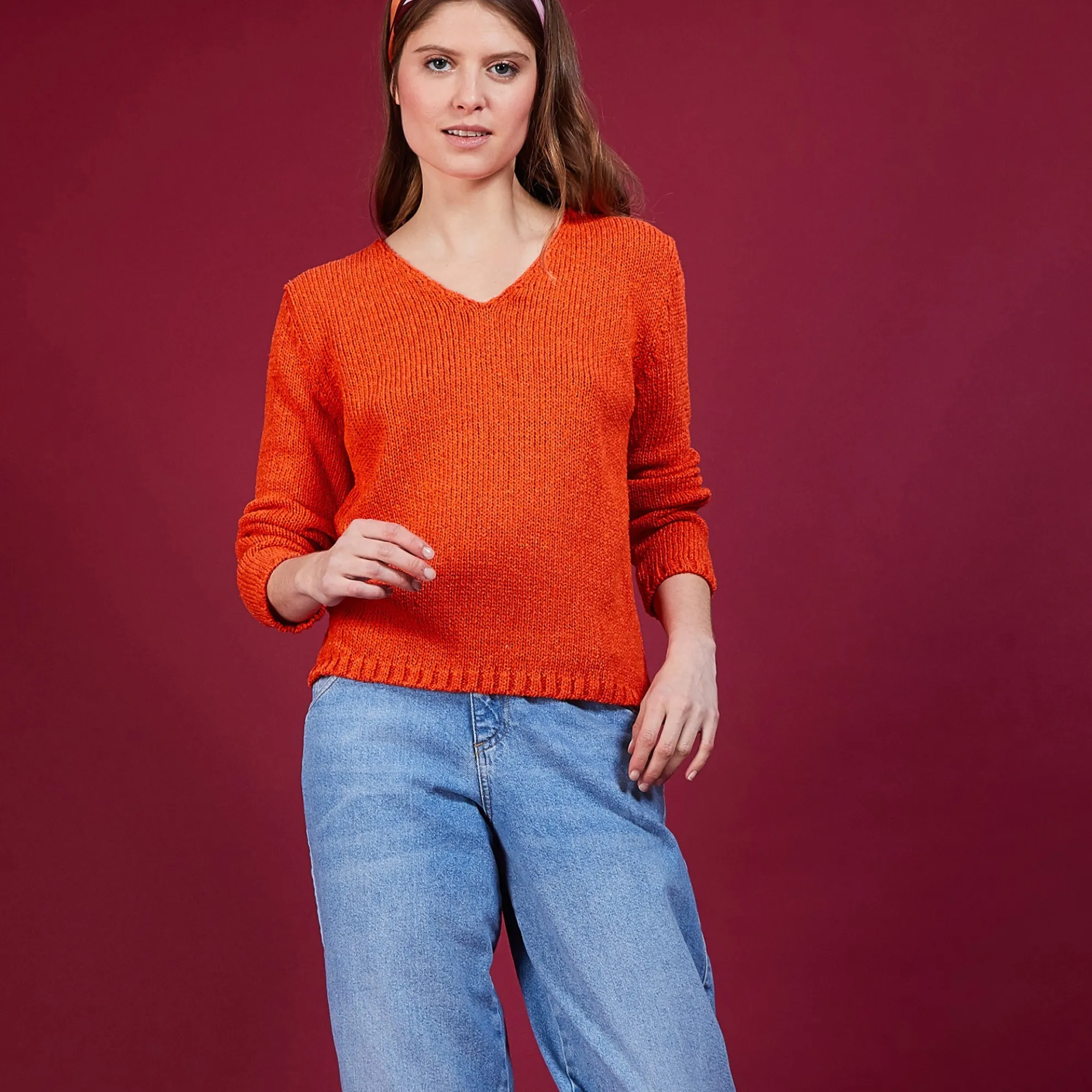 Maison Montagut Pull Col V En Soie Coton Et Laine - Blovis>Femme Pulls