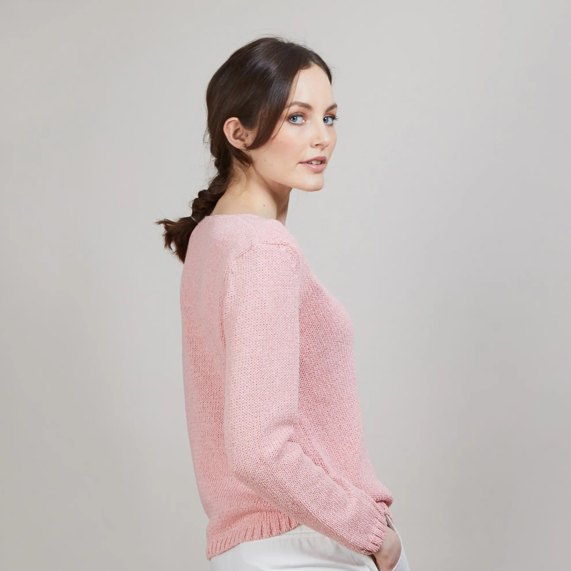 Maison Montagut Pull Col V En Soie Coton Et Laine - Blovis>Femme Pulls