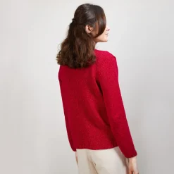 Maison Montagut Pull Col V En Soie Coton Et Laine - Blovis><noscript><img width=